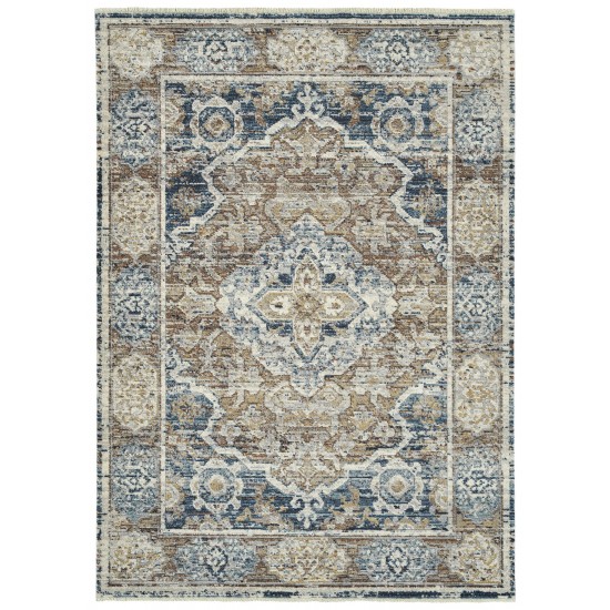 Kaleen Eddison Collection Multi Navy Throw Rug 2' x 2'7"