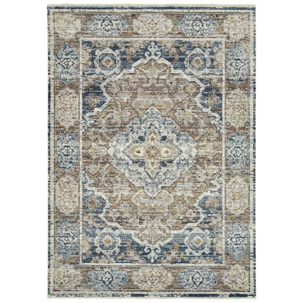 Kaleen Eddison Collection Multi Navy Runner 2'7" x 7'6"