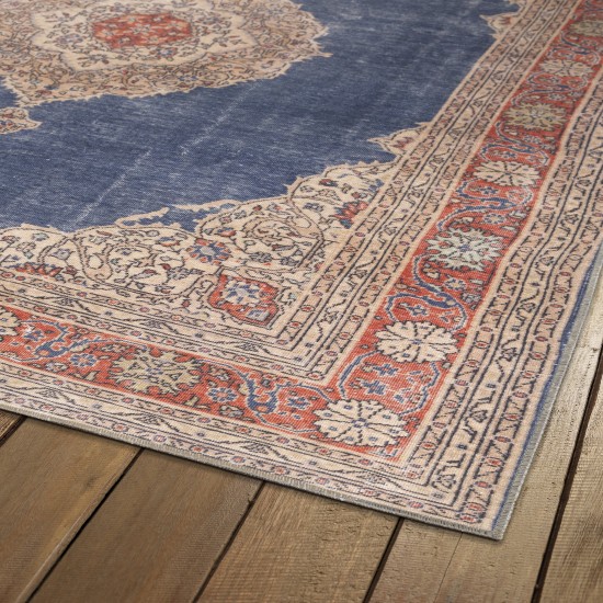 Kaleen Boho Patio Collection Dark Denim Runner 2'3" x 7'6"