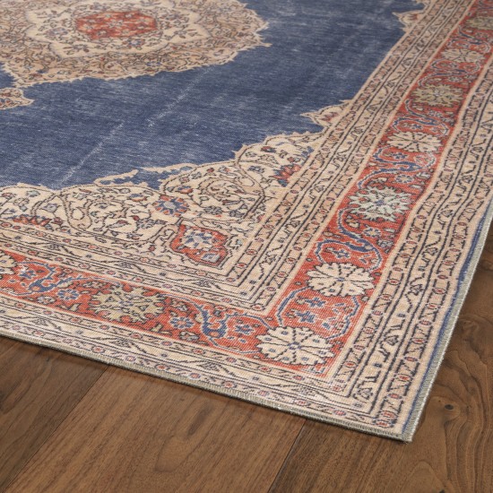 Kaleen Boho Patio Collection Dark Denim Area Rug 5' x 7'6"