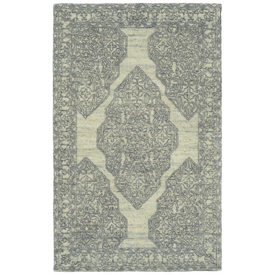 Kaleen Effete Collection Light Grey Throw Rug 2' x 3'