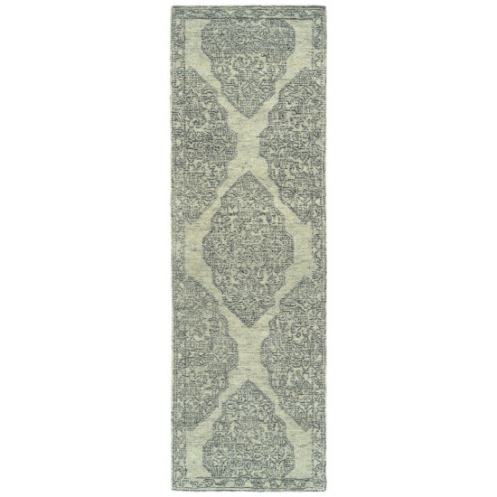 Kaleen Effete Collection Light Grey Runner 2'6" x 8'