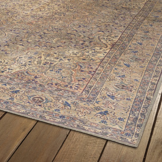 Kaleen Boho Patio Collection Light Taupe Throw Rug 3' x 5'