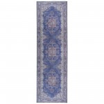 Kaleen Boho Patio Collection Blue Denim Runner 2'3" x 7'6"