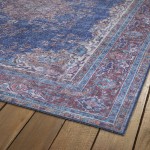 Kaleen Boho Patio Collection Blue Denim Runner 2'3" x 7'6"