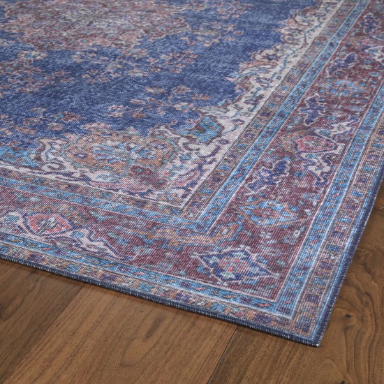 Kaleen Boho Patio Collection Blue Denim Area Rug 5' x 7'6"