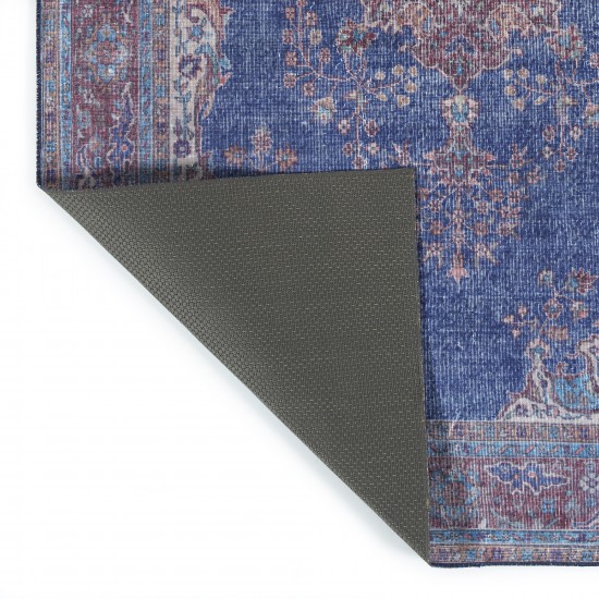 Kaleen Boho Patio Collection Blue Denim Area Rug 8' x 10'