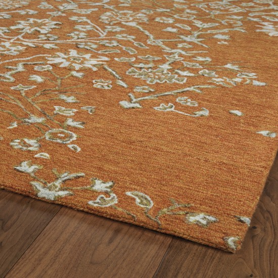 Kaleen Elijah Collection Dark Orange Area Rug 4' x 6'