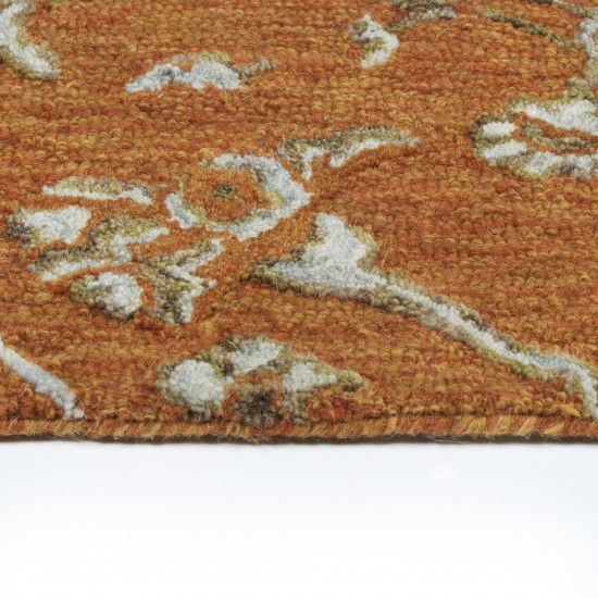 Kaleen Elijah Collection Dark Orange Area Rug 4' x 6'