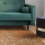 Kaleen Elijah Collection Dark Orange Area Rug 4' x 6'