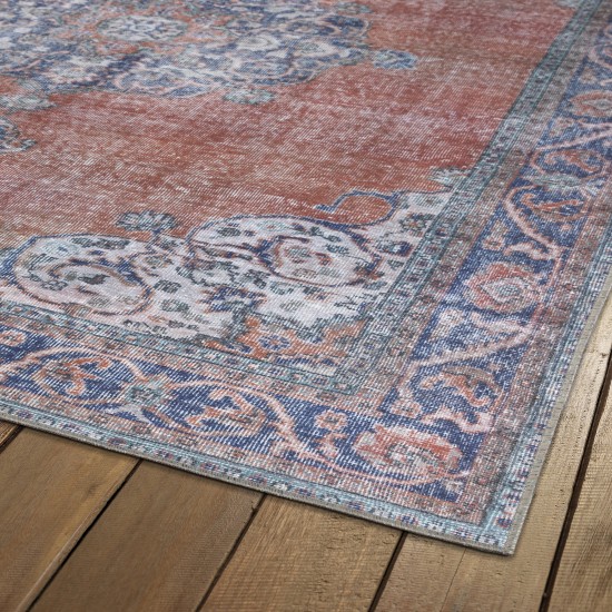 Kaleen Boho Patio Collection Dark Paprika Runner 2'3" x 7'6"