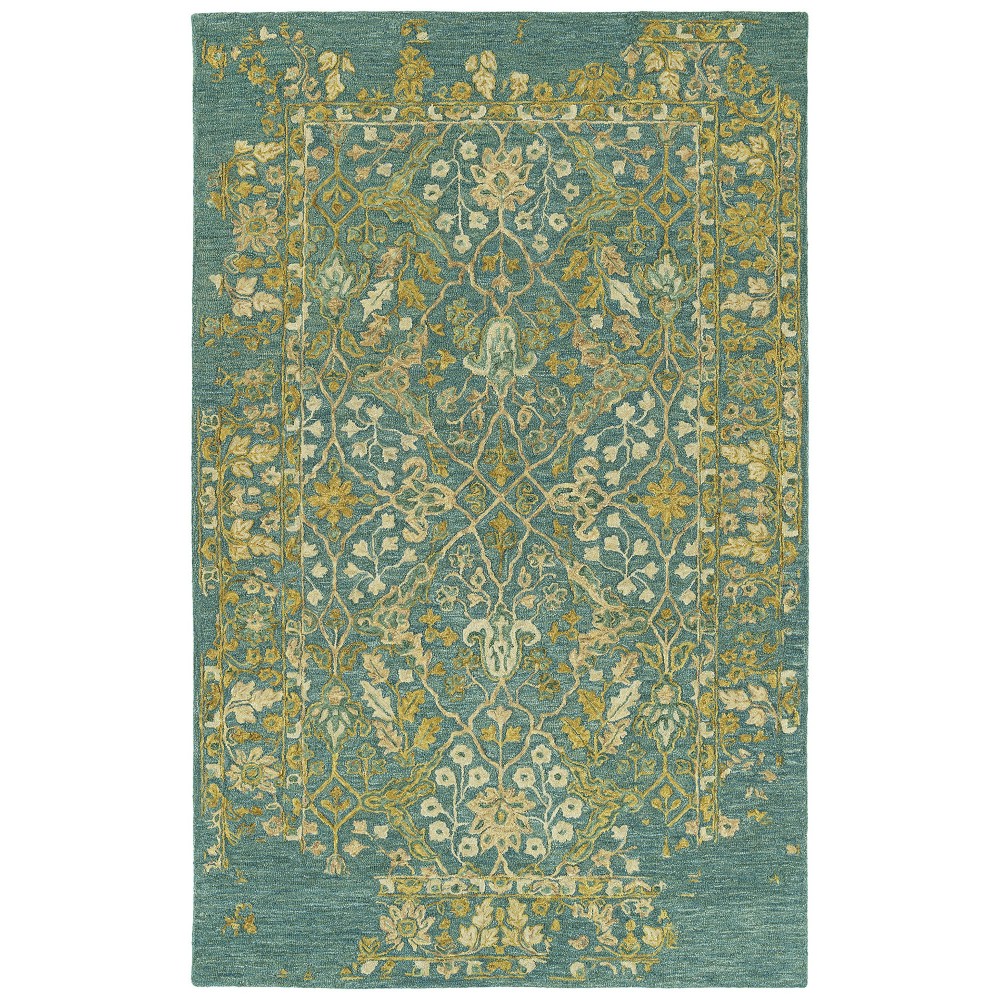 Kaleen Elijah Collection Dark Turquoise Runner 2'6" x 8'