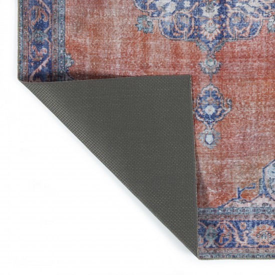 Kaleen Boho Patio Collection Dark Paprika Area Rug 5' x 7'6"