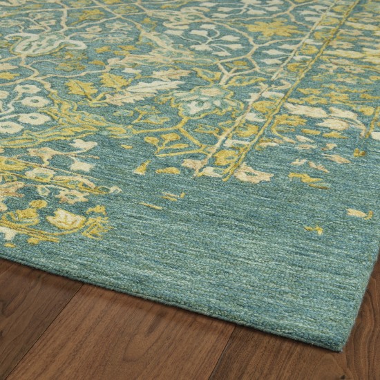 Kaleen Elijah Collection Dark Turquoise Runner 2'6" x 8'