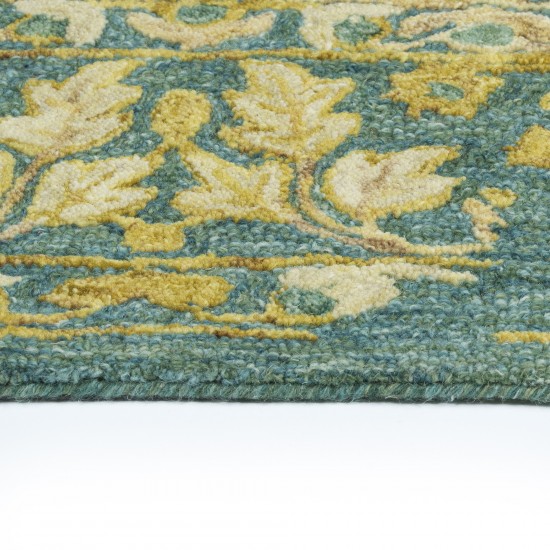 Kaleen Elijah Collection Dark Turquoise Runner 2'6" x 8'