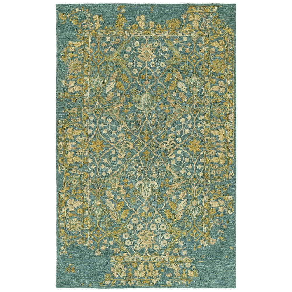 Kaleen Elijah Collection Dark Turquoise Area Rug 4' x 6'