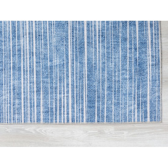 Kaleen Boho Patio Collection Blue LtBlue Throw Rug 2' x 3'