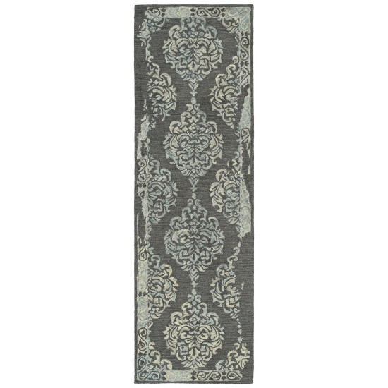 Kaleen Elijah Collection Dark Graphite Runner 2'6" x 8'