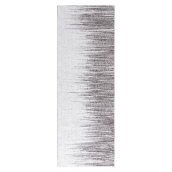 Kaleen Boho Patio Collection Light Pewter Throw Rug 3' x 5'