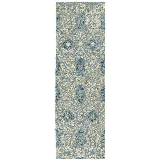 Kaleen Elijah Collection Light Slate Runner 2'6" x 8'