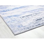 Kaleen Boho Patio Collection Blue White Throw Rug 2' x 3'