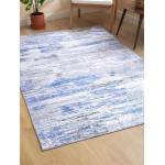 Kaleen Boho Patio Collection Blue White Throw Rug 2' x 3'