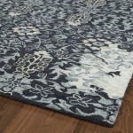 Kaleen Elijah Collection Navy Charcoal Runner 2'6" x 8'