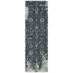 Kaleen Elijah Collection Navy Charcoal Runner 2'6" x 8'