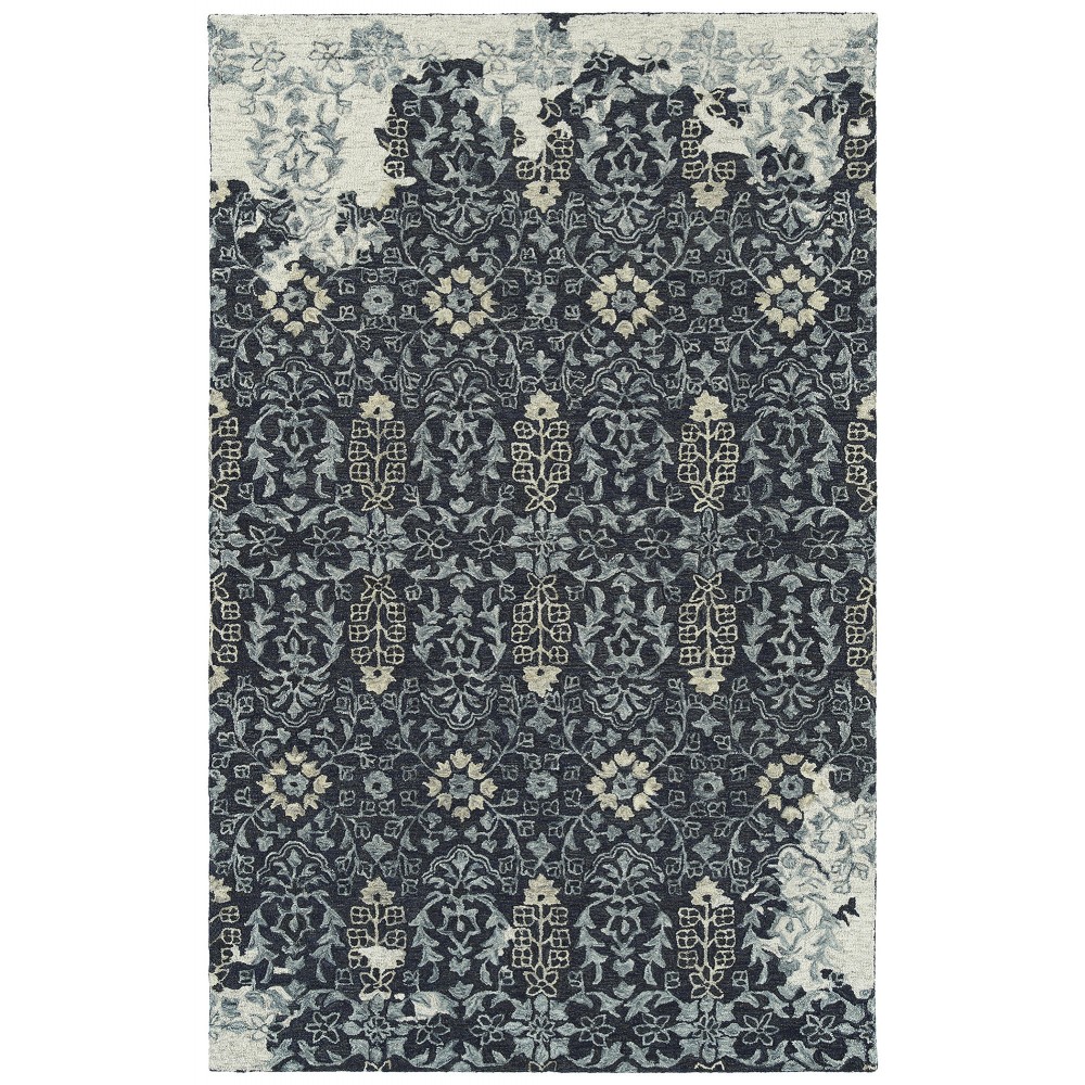 Kaleen Elijah Collection Navy Charcoal Area Rug 4' x 6'