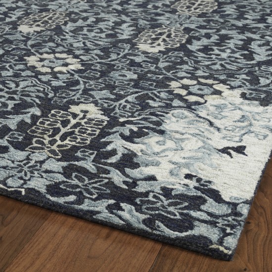 Kaleen Elijah Collection Navy Charcoal Area Rug 5' x 7'9"