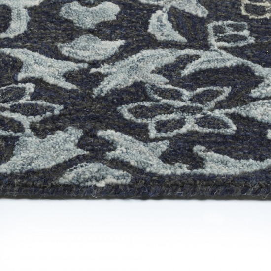 Kaleen Elijah Collection Navy Charcoal Area Rug 5' x 7'9"