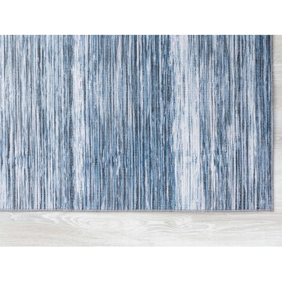 Kaleen Boho Patio Collection Dark Denim Throw Rug 2' x 3'