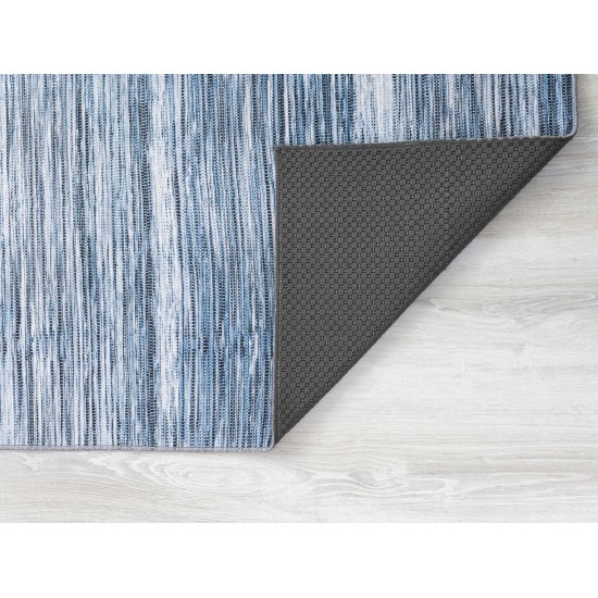 Kaleen Boho Patio Collection Dark Denim Throw Rug 2' x 3'