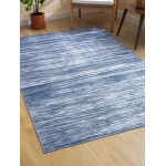 Kaleen Boho Patio Collection Dark Denim Throw Rug 2' x 3'
