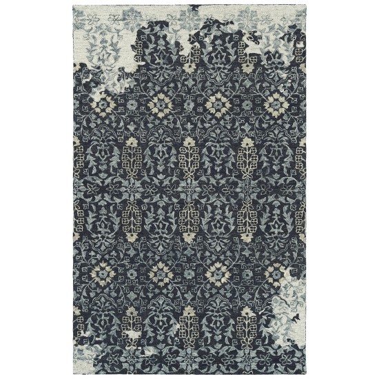 Kaleen Elijah Collection Navy Charcoal Area Rug 8' x 10'