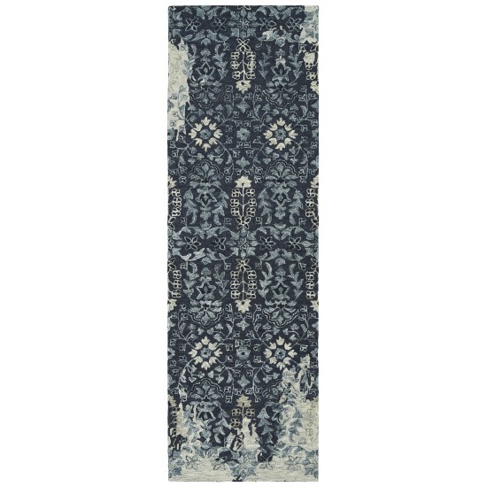 Kaleen Elijah Collection Navy Charcoal Area Rug 8' x 10'