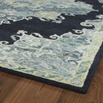 Kaleen Elijah Collection Navy Linen Area Rug 4' x 6'