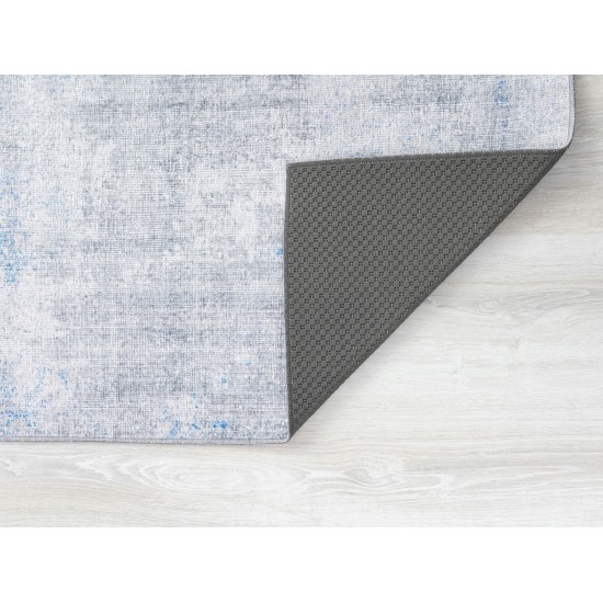 Kaleen Boho Patio Collection Blue Gray Throw Rug 2' x 3'