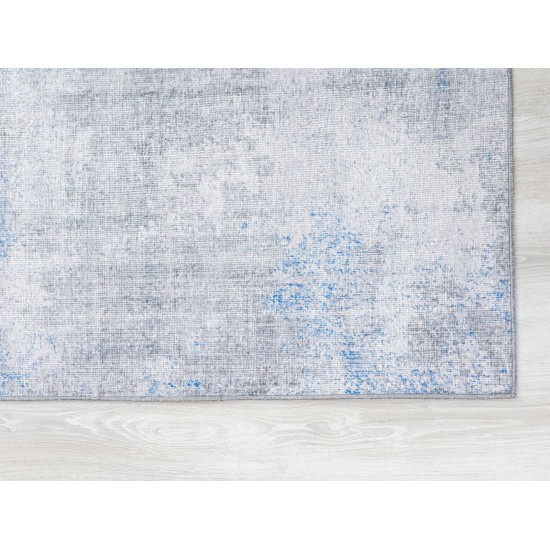 Kaleen Boho Patio Collection Blue Gray Runner 2'3" x 7'6"