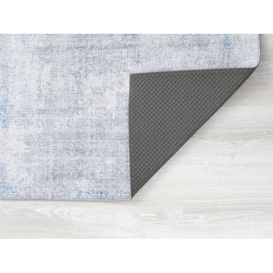 Kaleen Boho Patio Collection Blue Gray Runner 2'3" x 7'6"