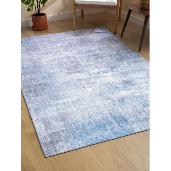 Kaleen Boho Patio Collection Blue Gray Runner 2'3" x 7'6"