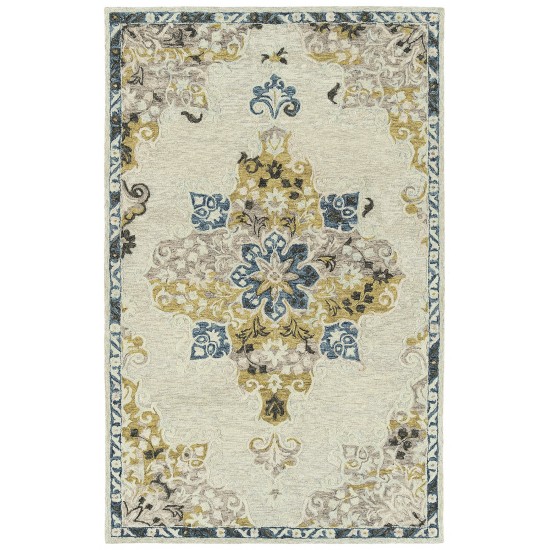 Kaleen Elijah Collection Linen Gray Area Rug 4' x 6'