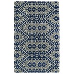 Kaleen Global Inspiration Collection Dark Blue Throw Rug 2' x 3'