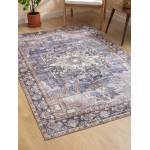 Kaleen Boho Patio Collection Navy Blue Area Rug 5' x 7'6"