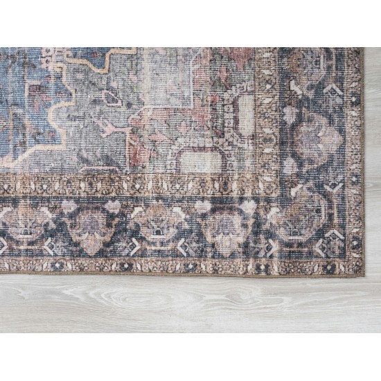 Kaleen Boho Patio Collection Navy Blue Area Rug 8' x 10'