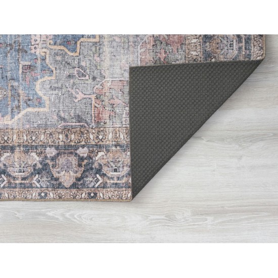 Kaleen Boho Patio Collection Navy Blue Area Rug 8' x 10'