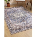 Kaleen Boho Patio Collection Navy Blue Area Rug 8' x 10'