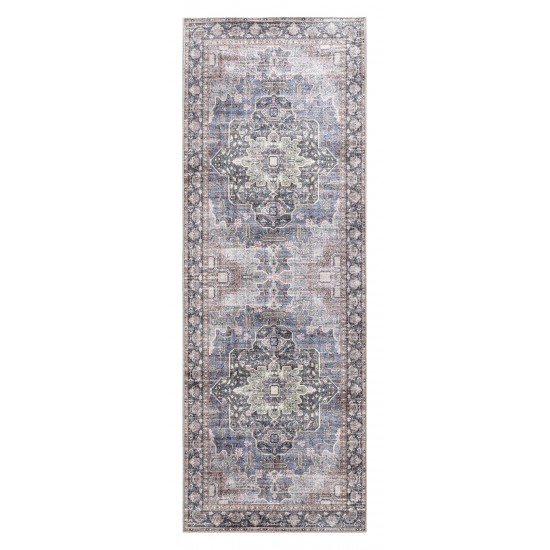 Kaleen Boho Patio Collection Navy Blue Area Rug 8' x 10'