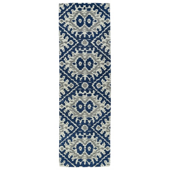 Kaleen Global Inspiration Collection Dark Blue Area Rug 5' x 7'9"