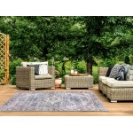 Kaleen Boho Patio Collection Navy Blue Area Rug 8' x 10'